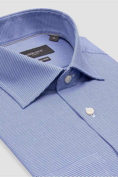 Abbate Donatello Non Iron Armure Cotton Slim Fit Light Blue Classic Collar Men's Solid Shirt
