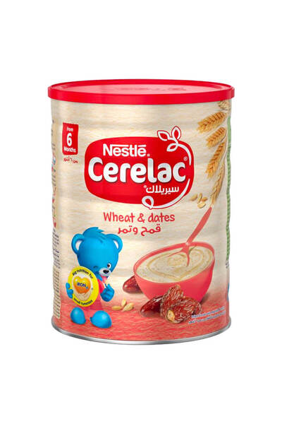 Cerelac حبوب القمح والتمر للأطفال من عمر 6 أشهر، 1 كجم