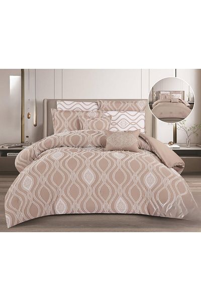 Mark A luxurious king-size double bed sheet to add beauty and elegance to your room accessories, made of microfiber, size 240*260 cm