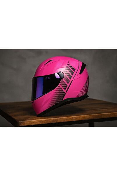 MTS Fuchsia Lady Full Face Kadın Kask M-910 – Güneş Vizörlü, Kadınlara Özel Tasarım, DOT/CE Onaylı