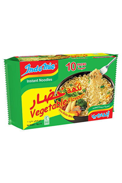 İndomie نودلزي بنكهة الخضار، 75 جم × 10