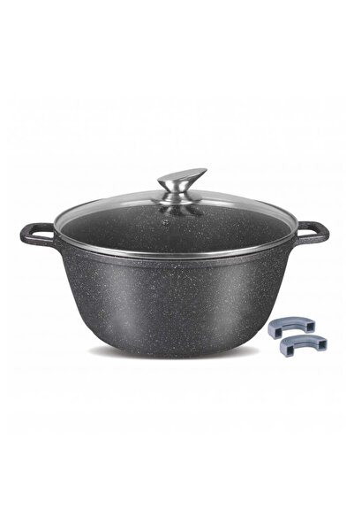 HOMEWAY Die-Cast Casserole with Lid, 32 cm