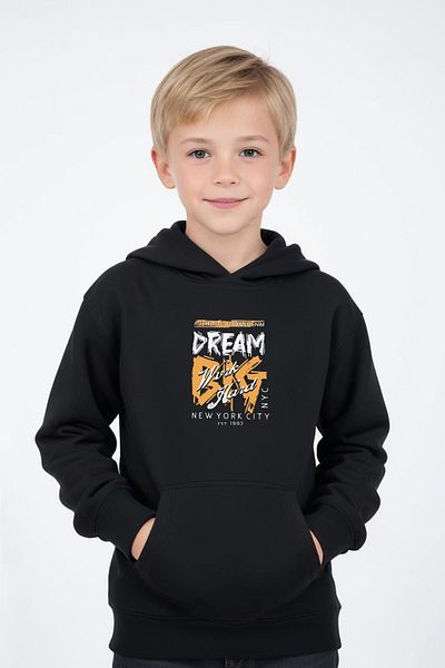 YA KO KİDS 3-Pack Hooded Kangaroo Pocket Printed Boy's Sweatshirt