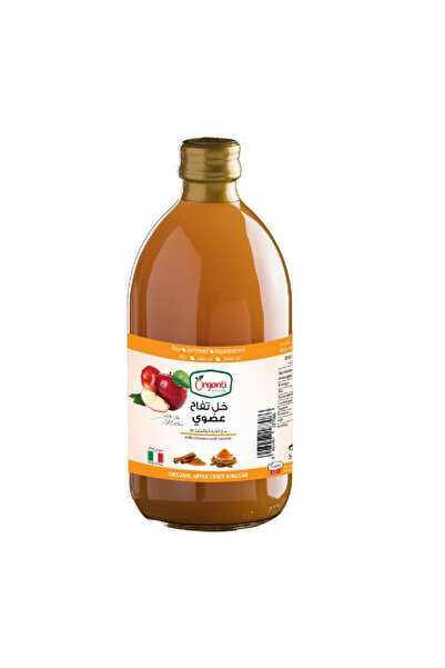 Organti خل التفاح العضوي مع القرفة والصدمات، 500 مل