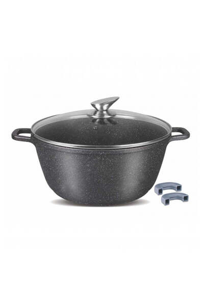 HOMEWAY Die-Cast Casserole with Lid, 36 cm