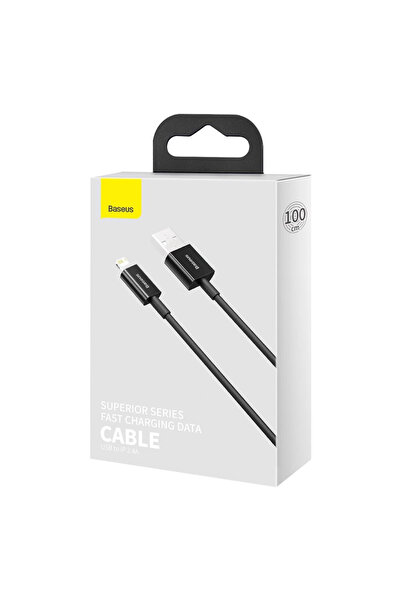 Baseus fast USB charging cable, 2.4 A, 1 m, black