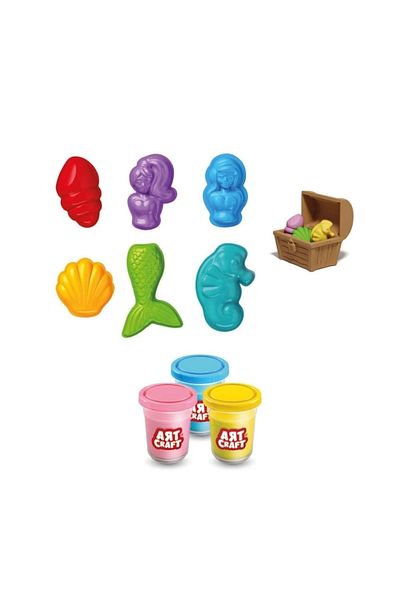 PRATİKOBA Bfs 03994 art craft mermaid dough set 168 gr -fentoys