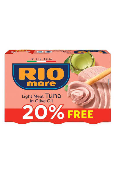 Rio ماري لايت لحم تونة في زيت الزيتون، 80 جرام × 6، 20%