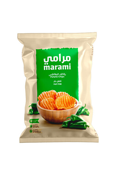 Marami رقائق البطاطس قليلة الدسم بنكهة الفلفل الحار، 100 غرام