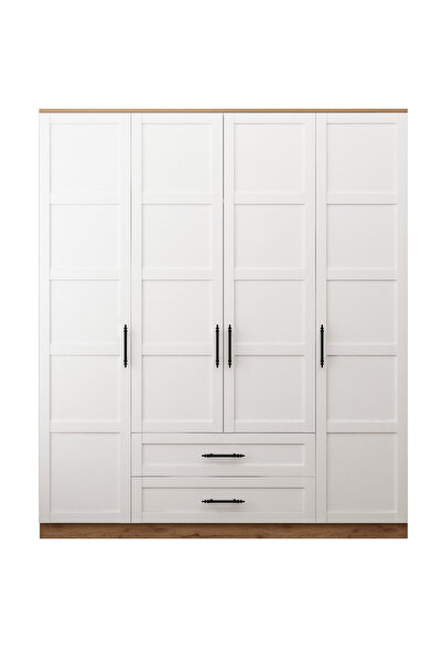 Eymense Mocca 4 Kapaklı Aynalı Gardırop Aytaşı Meşe