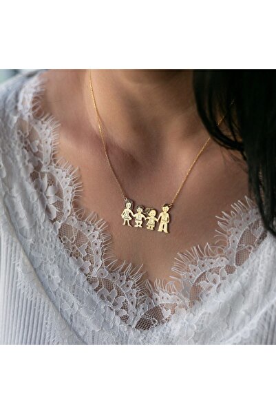 vogutima jewelery&silver by timuçin mavili Gümüş Kolye - Kişiye Özel 4’lü Mut...