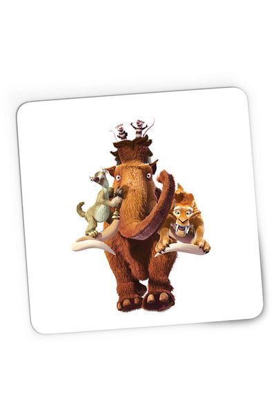 OEM Mousepad Gaming Ice Age Antic Animals Mammoth Tiger Old Era, 21x19 см