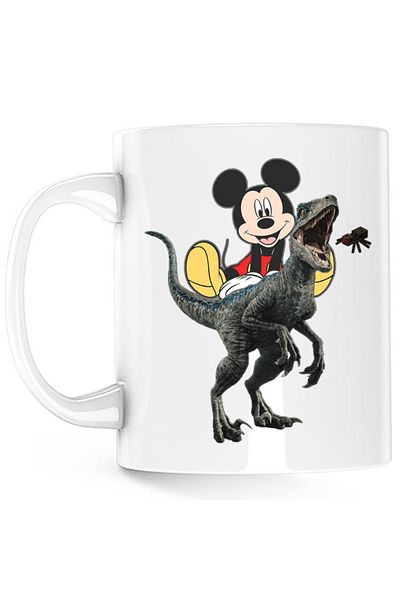 OEM Cana Jurassic Park Mickey Mouse Minecraft Spider Eat, alba, 330 ml