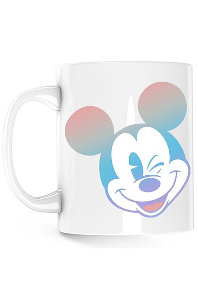 OEM Cana Mickey Mouse Pastels Colors Smooth Cartoon Animation, alba, 330 ml