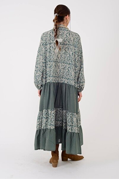 Park Moda AN10634 MARIN GARNİ DETAYLI ELBİSE