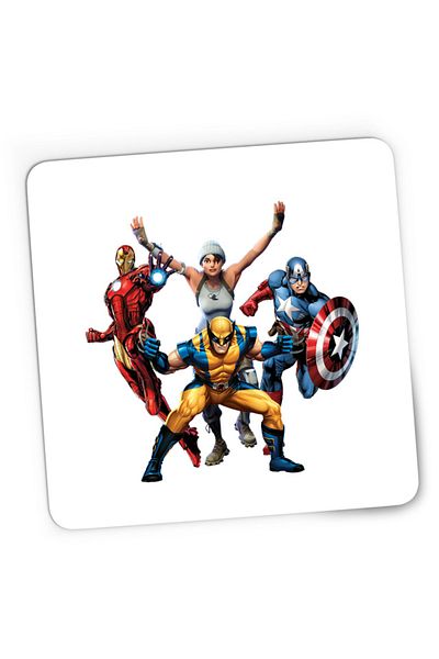 OEM Mousepad Gaming Fortnite Superheroes Marvel DC Super Powers, 21x19 см