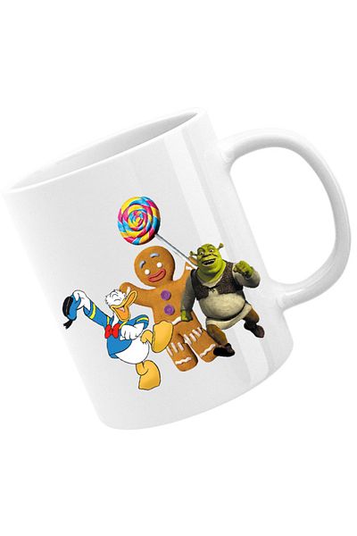 OEM Cana Shrek Dance Happy Cookie Sweet Donald Duck, alba, 330 ml