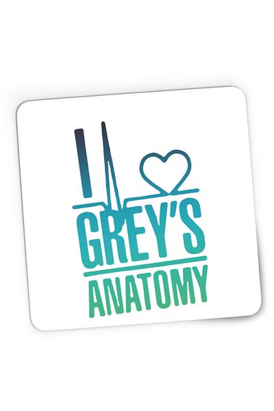 OEM Mousepad Gaming Grey Anatomy Logo Heart Love Medics Gradient, 21x19 см