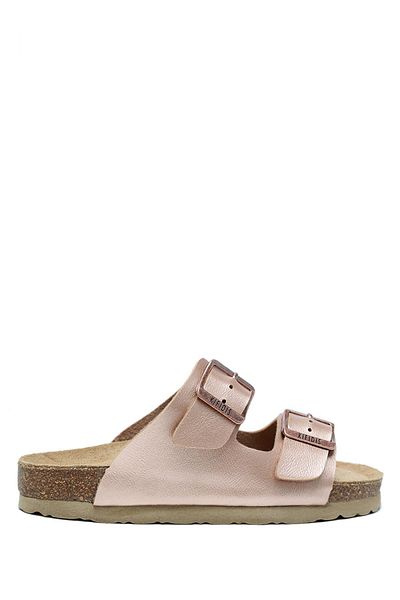 Kifidis Ks10260Sj Kifidis-Kids Soft Step Children's Double Banded Cork Slippers 30-35 44 - Rose Gold