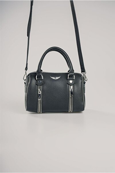 ÇÇS Μαύρη γυναικεία τσάντα χειρός και ώμου 17822