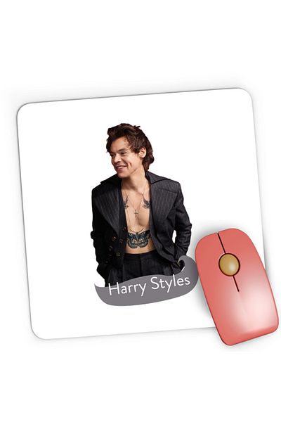 OEM Mousepad Gaming Harry Styles Suit Cosplay Tattoo Album Songs Music, 21x19 см