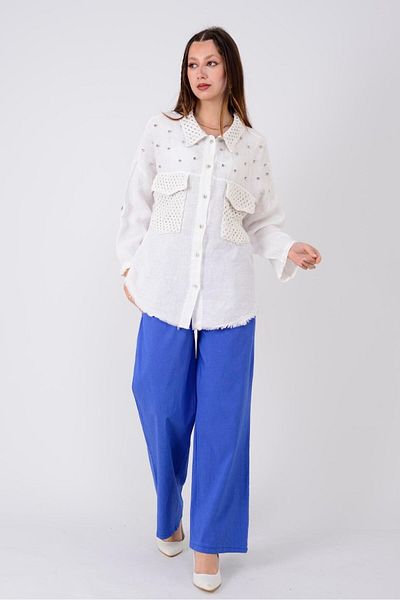Park Moda 8639 Pocket Detail Gabardine Pants