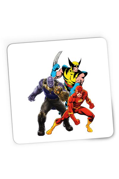 OEM Mousepad Gaming Thanos Wolverine Flash Cartoons Experiment, 21x19 см