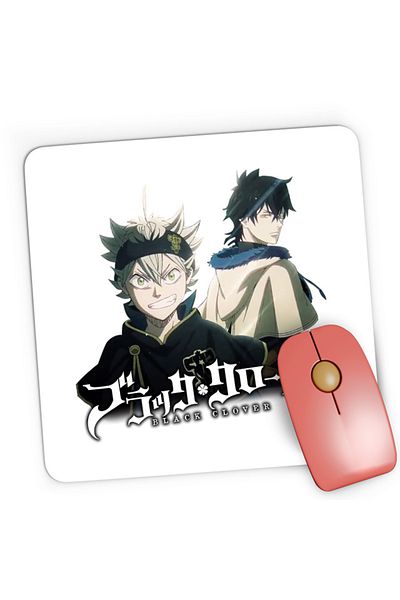 OEM Mousepad Gaming Black Clover Asta Yuno Logo Adventure Drama, 21x19 см
