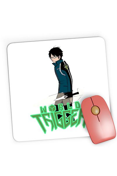 OEM Mousepad Gaming World Trigger Mikumo Osamu Glasses Anime, 21x19 см