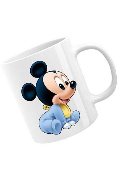 OEM Cana Mickey Mouse Baby Small Chibi Cute Design, alba, 330 ml