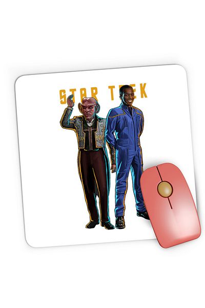 OEM Mousepad Gaming Star Trek Alien Crew Member Technician Moon Gravity Space, 21x19 см