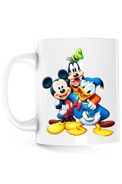 OEM Cana Mickey Mouse Gooffy Donald Duck Friends Disney, alba, 330 ml