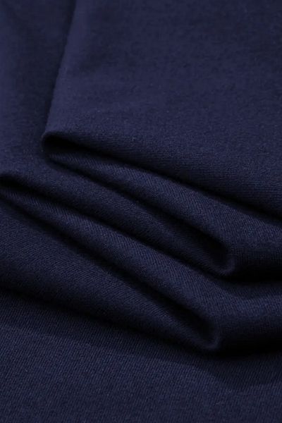 Tarz Cool Ανδρικό μπλουζάκι με στάμπα με λαιμόκοψη Navy Blue Oversize
