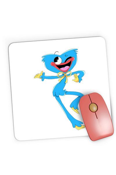 OEM Mousepad Gaming Huggy Wuggy Childish Look Playful Giggle Cute, 21x19 см