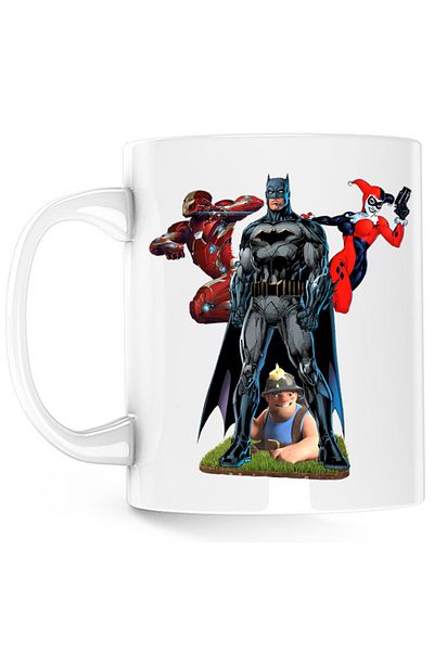 OEM Cana Clash of Clans Mine Batman Joker Woman Troll, alba, 330 ml