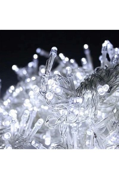 starry 100 Leds with 8 Functions 10 Meters White Led Lighting Decoration Lamp Ornament Light Christmas Tree Party