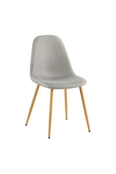 Ha.ro Scaun de bucătărie cu șezut textil gri și picioare metalice maro stejar, 50x44x85 cm, Celeste Haro