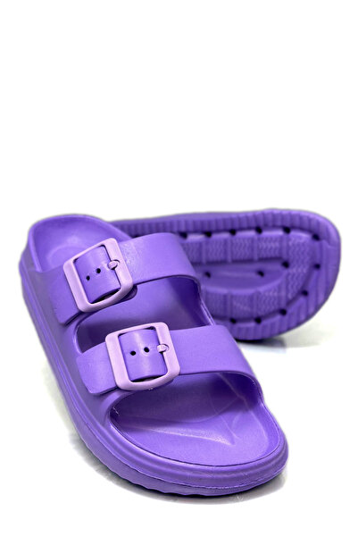 sermoda Διπλή πόρπη Ελαφρύ Eva Summer Beach Slippers Παντόφλες πισίνας Παντόφλες νιπτήρα Μωβ