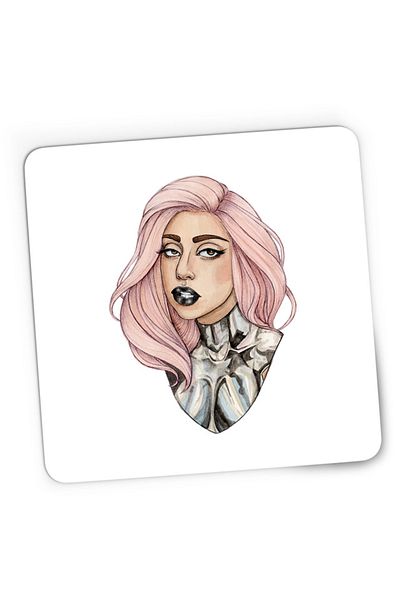 OEM Mousepad Gaming Lady Gaga Draw Beautiful Model Fashion Design, 21x19 см