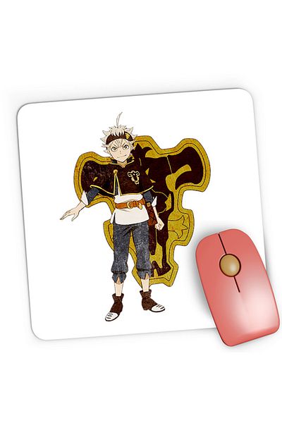 OEM Mousepad Gaming Black Clover Asta Hero Shield Weapon Anime, 21x19 см