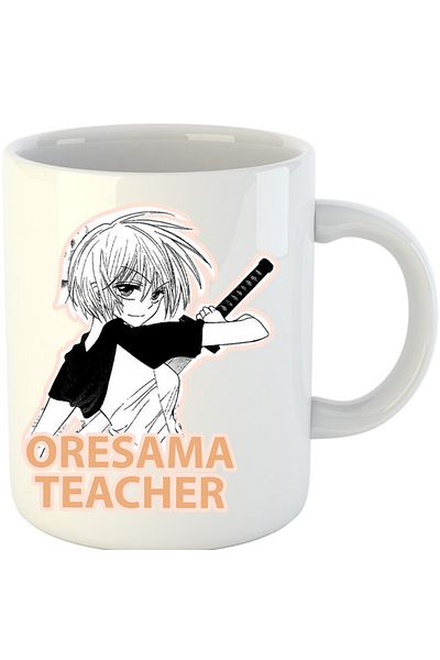 OEM Oresama Teacher Kurosaki Anime Femboy Energetic Trouble Mug, white, 330 ml