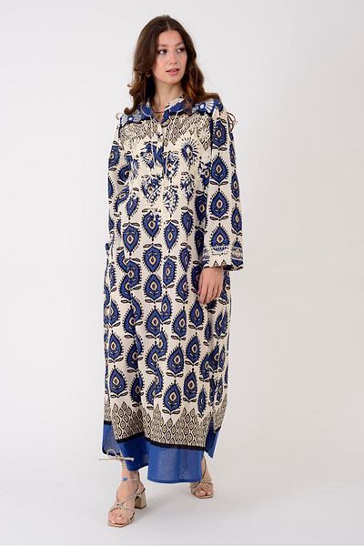 Park Moda An10708 Marine Embroidery Detailed Dress