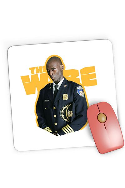 OEM Mousepad Gaming The Wire Lt. Cedric Daniels Lance Reddick Army Drama, 21x19 см