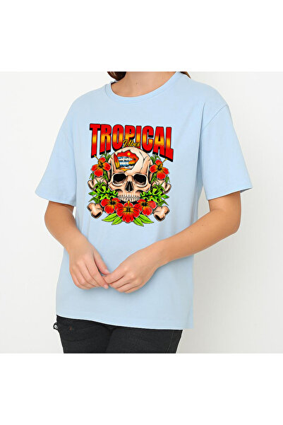 VOICTEC γυναικείο μπλουζάκι με στάμπα με λαιμόκοψη oversize