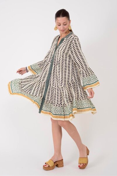 Park Moda AN181 MARIN GARNİ DETAYLI KISA ELBİSE
