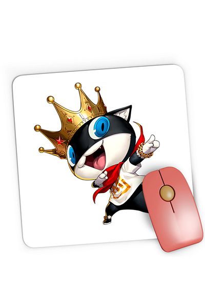 OEM Mousepad Gaming Persona Mascot King Action Music Cat, 21x19 cm