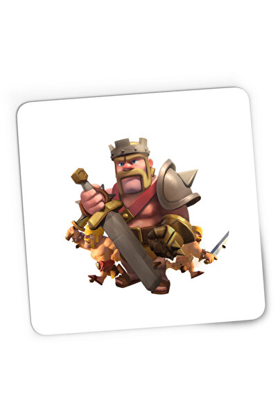 OEM Mousepad Gaming Clash of Clans Gameplay Rotation Heroes Special Abilities, 21x19 см