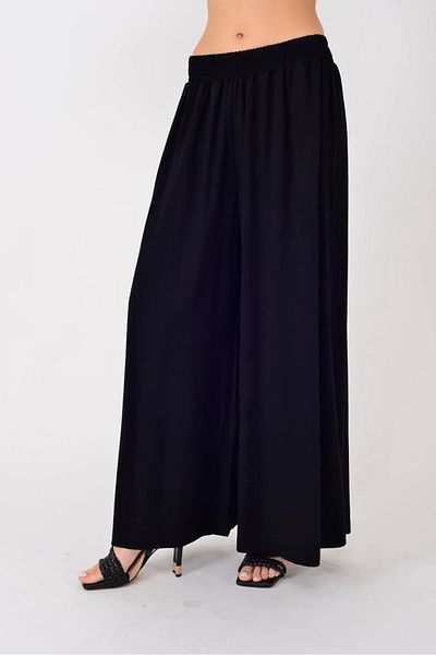 Park Moda An10726 Palazzo Pants with Elastic Waist