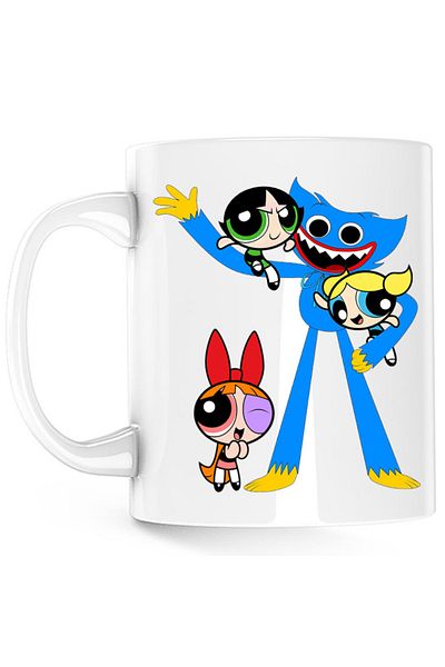 OEM Cana Huggy Wuggy Powerpuff Girls Funny Play Childish, alba, 330 ml