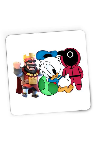 OEM Mousepad Gaming Donald Duck Squid Game Clash of Clans Kids, 21x19 см